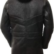Black Mens Sheepskin Coat  