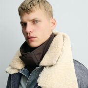 Denim Sheepskin Coat
