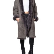 Grey Sheepskin Coat