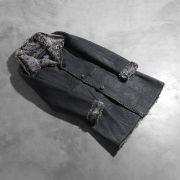 Ladies Black Shearling Coat