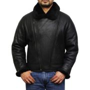 Leather Shearling Jacket Mens