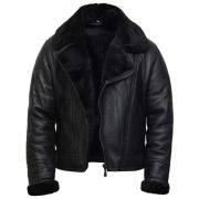 Leather Shearling Jacket Mens
