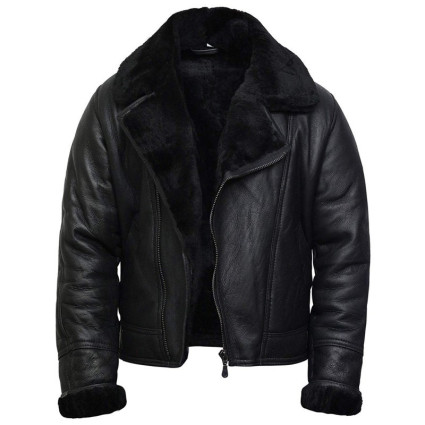 Leather Shearling Jacket Mens