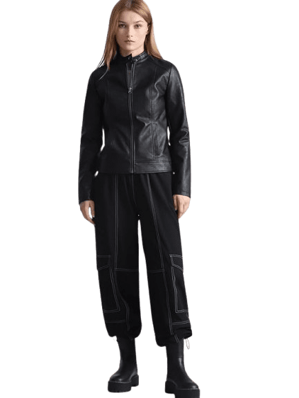 Leather Flying Jacket Womens