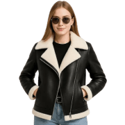 Leather Pilot Jacket Womens