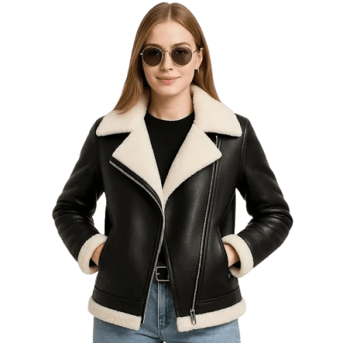 Leather Pilot Jacket Womens