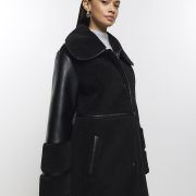 Long Black Sheepskin Coat