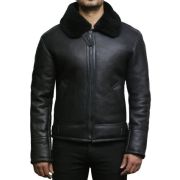 Mens Leather Jacket Sheepskin