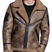Mens Sheepskin Aviator Jacket