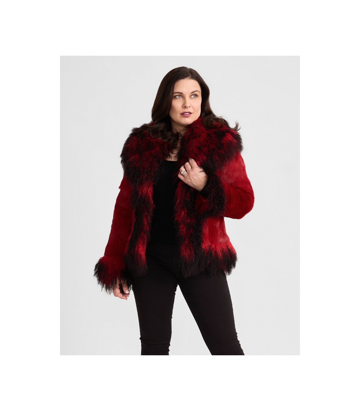 Red Sheepskin Coat