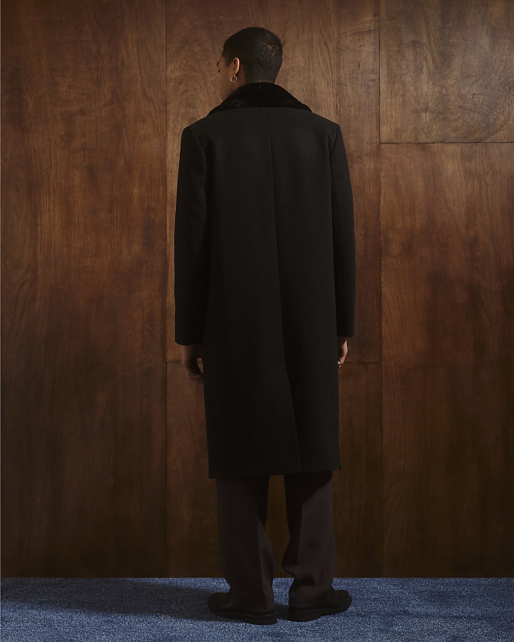 River Island Sheepskin Coat Mens