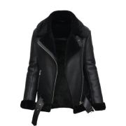 Shearling Jacket Women Black