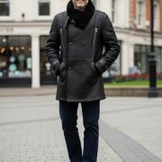 Shearling Leather Coats For Men