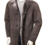 Suede Shearling Coat Mens