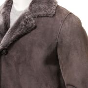 Suede Shearling Coat Mens