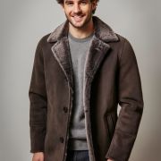 Suede Shearling Coat Mens