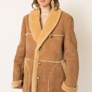 Vintage Sheepskin Coat Womens