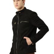 Black Leather Shearling Jacket