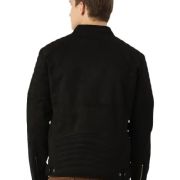 black leather sheepskin jacket