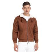 brown suede sheepskin jacket