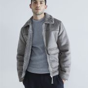 Grey Sheepskin Jacket Mens