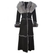 ladies leather sheepskin coat