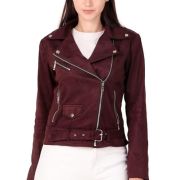 ladies sheepskin biker jacket