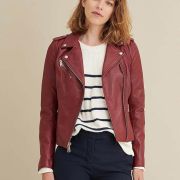 leather and sheepskin jacket womens