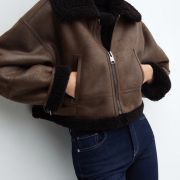 mango sheepskin jacket
