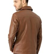 mens brown sheepskin jacket