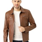 mens brown sheepskin jacket