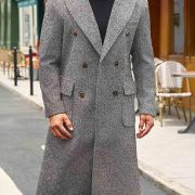 mens coat with sheepskin collar