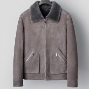 mens sheepskin jacket zara