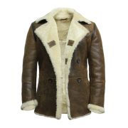 mens sheepskin pea coat