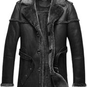 sheepskin coat black