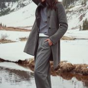 Sheepskin Coat Grey