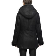 Black Sheepskin Coat Jacket