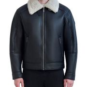 Black Sheepskin Flight Jacket
