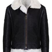Black Sheepskin Flying Jacket