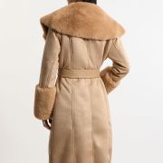 Brown Faux Sheepskin Coat