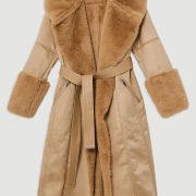 Brown Faux Sheepskin Coat