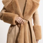 Brown Faux Sheepskin Coat