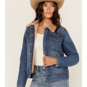 Denim Sheepskin Jacket Womens