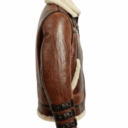 aviator jacket with sheepskin collar