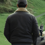 kendall roy sheepskin jacket