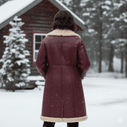 Burgundy Sheepskins Coat