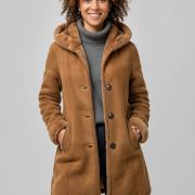 Ladies Tan Sheepskin Coat