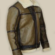 Mens Brown Leather Sheepskin Jacket