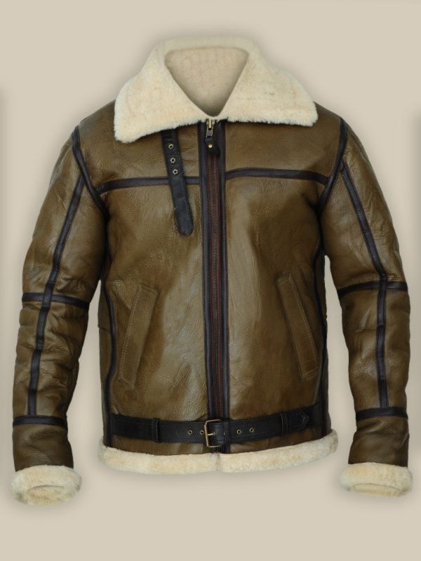 Mens Brown Leather Sheepskin Jacket