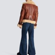 balmain sheepskin aviator jacket